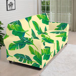 Tropical Banana Palm Leaf Pattern Print Sofa Cover