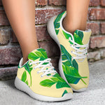 Tropical Banana Palm Leaf Pattern Print Sport Shoes GearFrost