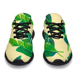 Tropical Banana Palm Leaf Pattern Print Sport Shoes GearFrost