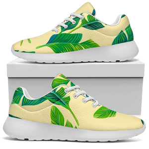 Tropical Banana Palm Leaf Pattern Print Sport Shoes GearFrost