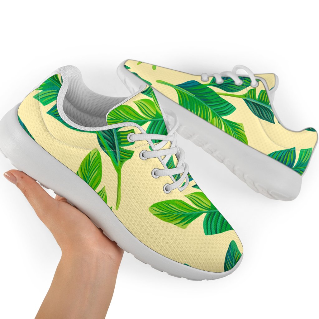 Tropical Banana Palm Leaf Pattern Print Sport Shoes GearFrost