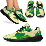 Tropical Banana Palm Leaf Pattern Print Sport Shoes GearFrost