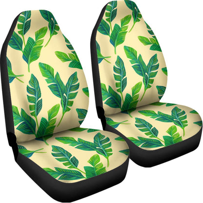 Tropical Banana Palm Leaf Pattern Print Universal Fit Car Seat Covers