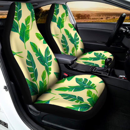 Tropical Banana Palm Leaf Pattern Print Universal Fit Car Seat Covers