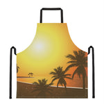 Tropical Beach Sunset Print Apron