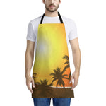 Tropical Beach Sunset Print Apron