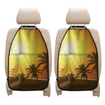 Tropical Beach Sunset Print Car Seat Organizers