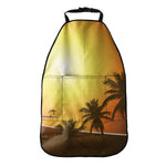 Tropical Beach Sunset Print Car Seat Organizers