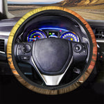 Tropical Beach Sunset Print Car Steering Wheel Cover