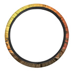 Tropical Beach Sunset Print Car Steering Wheel Cover