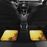 Tropical Beach Sunset Print Front and Back Car Floor Mats
