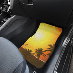 Tropical Beach Sunset Print Front and Back Car Floor Mats