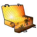 Tropical Beach Sunset Print Pet Car Back Seat Cover
