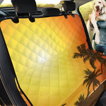 Tropical Beach Sunset Print Pet Car Back Seat Cover