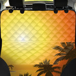 Tropical Beach Sunset Print Pet Car Back Seat Cover