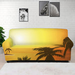 Tropical Beach Sunset Print Sofa Cover