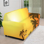 Tropical Beach Sunset Print Sofa Cover