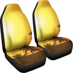 Tropical Beach Sunset Print Universal Fit Car Seat Covers
