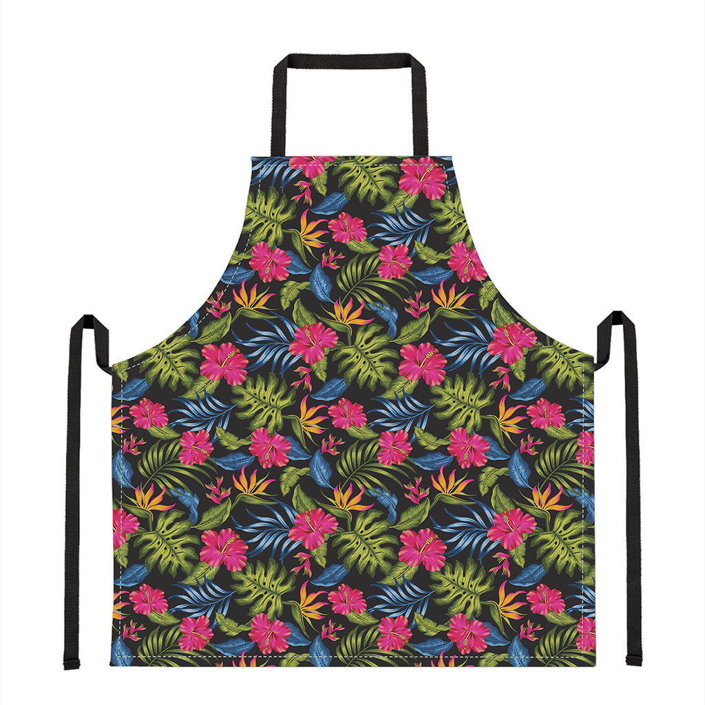 Tropical Bird Of Paradise Pattern Print Apron