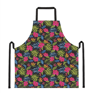 Tropical Bird Of Paradise Pattern Print Apron