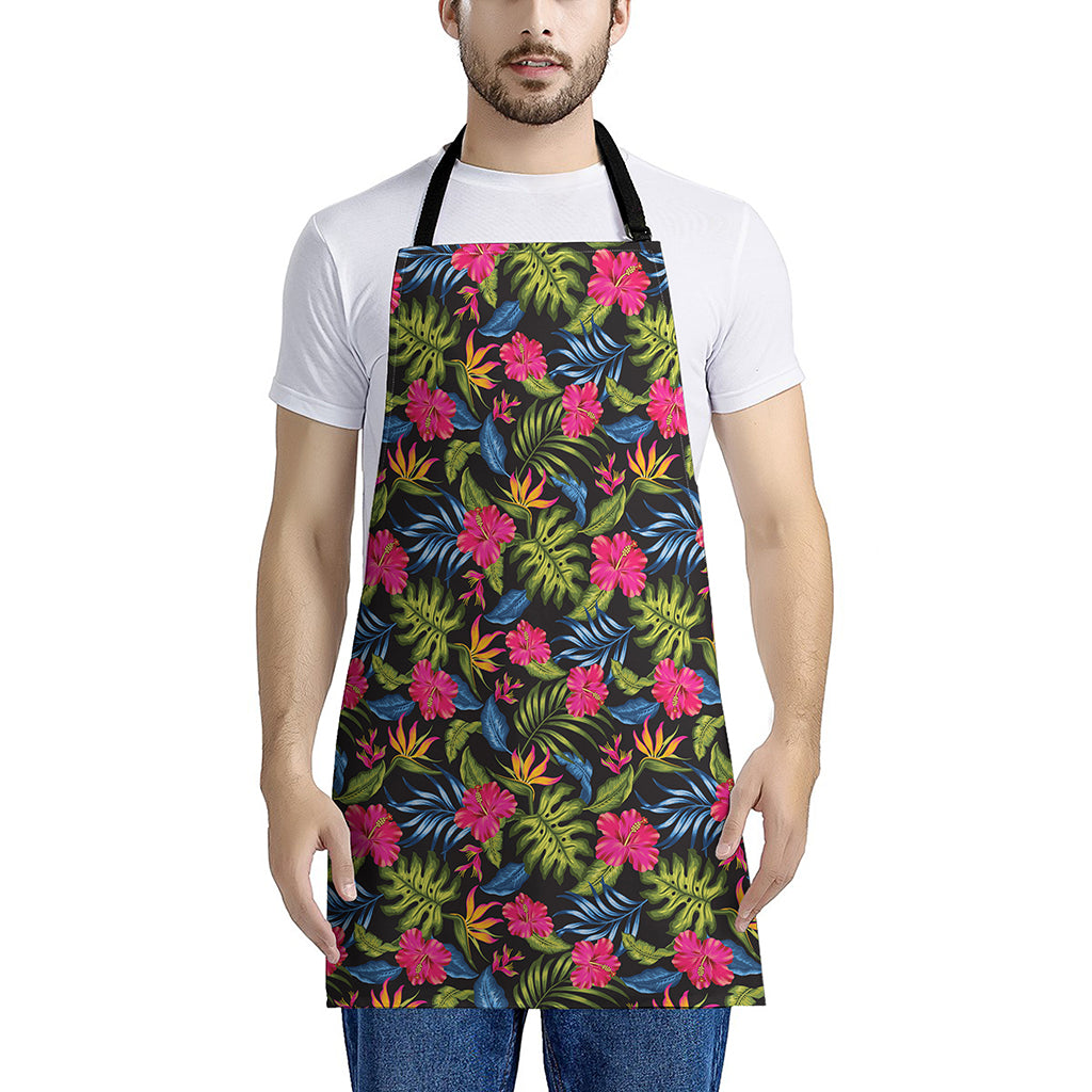 Tropical Bird Of Paradise Pattern Print Apron