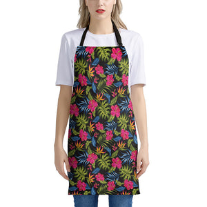 Tropical Bird Of Paradise Pattern Print Apron