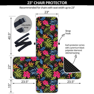 Tropical Bird Of Paradise Pattern Print Armchair Protector