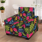 Tropical Bird Of Paradise Pattern Print Armchair Slipcover