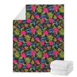 Tropical Bird Of Paradise Pattern Print Blanket