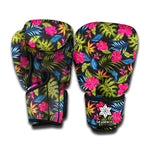 Tropical Bird Of Paradise Pattern Print Boxing Gloves