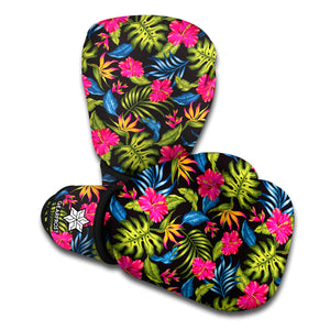 Tropical Bird Of Paradise Pattern Print Boxing Gloves