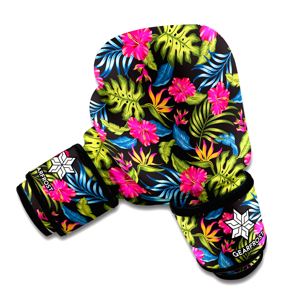 Tropical Bird Of Paradise Pattern Print Boxing Gloves