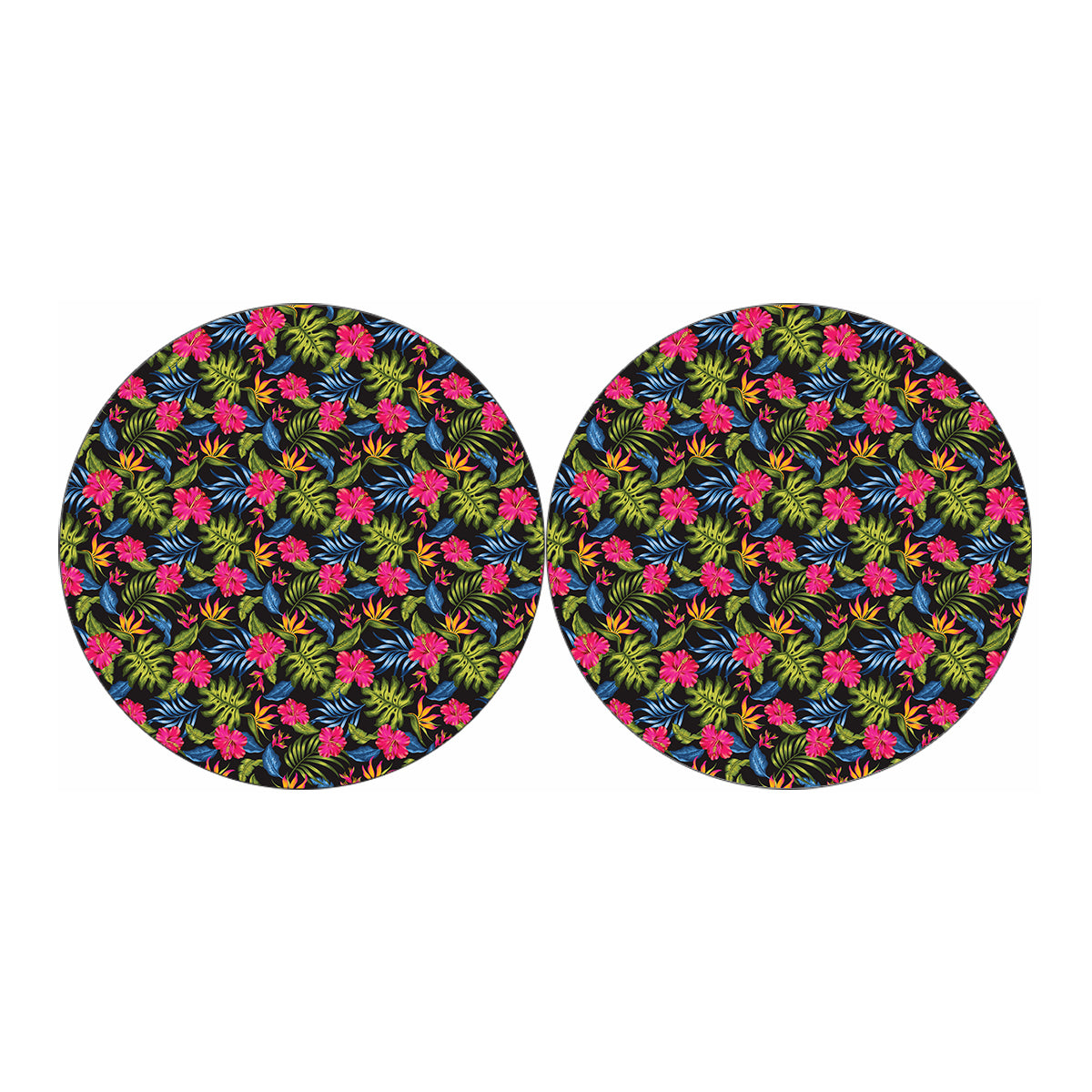 Tropical Bird Of Paradise Pattern Print Car Coasters