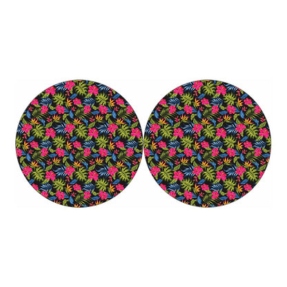 Tropical Bird Of Paradise Pattern Print Car Coasters