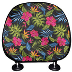 Tropical Bird Of Paradise Pattern Print Car Headrest Covers