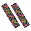 Tropical Bird Of Paradise Pattern Print Car Seat Belt Covers