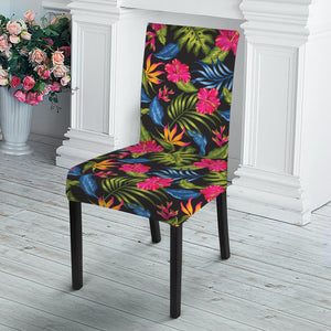 Tropical Bird Of Paradise Pattern Print Dining Chair Slipcover