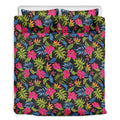 Tropical Bird Of Paradise Pattern Print Duvet Cover Bedding Set