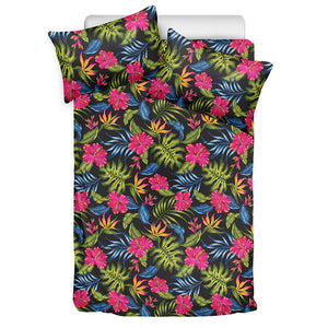 Tropical Bird Of Paradise Pattern Print Duvet Cover Bedding Set