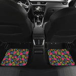 Tropical Bird Of Paradise Pattern Print Front and Back Car Floor Mats