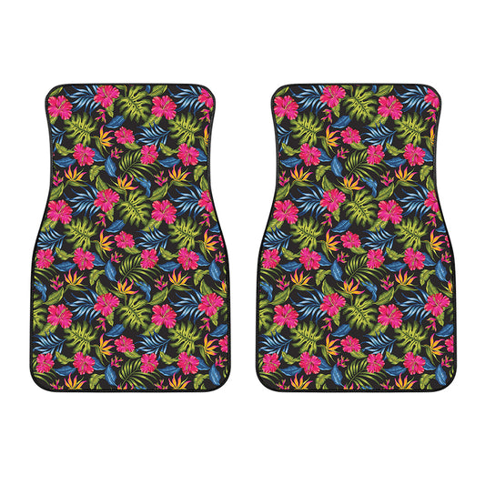 Tropical Bird Of Paradise Pattern Print Front Car Floor Mats