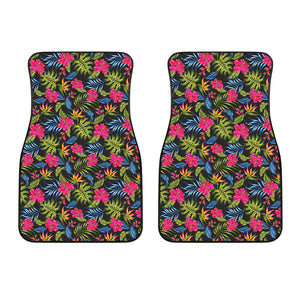 Tropical Bird Of Paradise Pattern Print Front Car Floor Mats