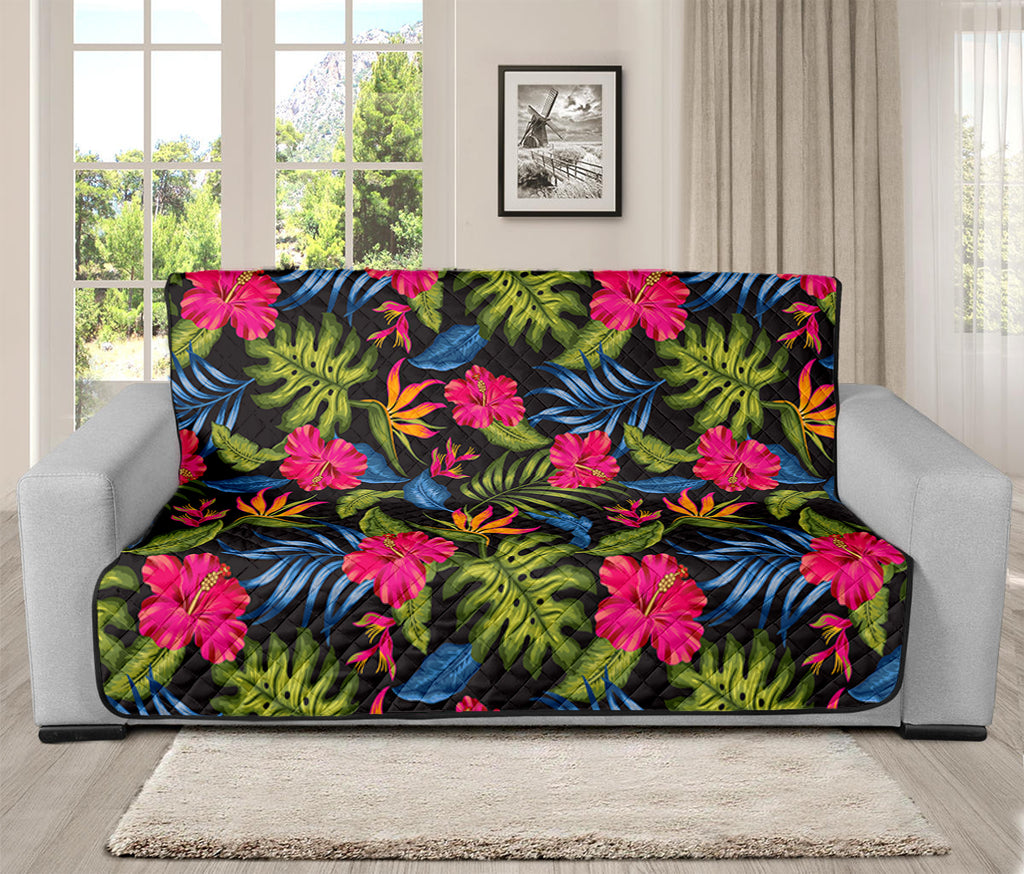 Tropical Bird Of Paradise Pattern Print Futon Protector