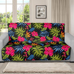 Tropical Bird Of Paradise Pattern Print Futon Protector