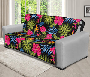 Tropical Bird Of Paradise Pattern Print Futon Protector