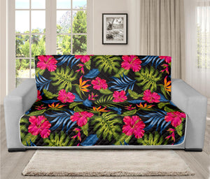 Tropical Bird Of Paradise Pattern Print Futon Protector