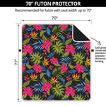 Tropical Bird Of Paradise Pattern Print Futon Protector