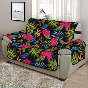 Tropical Bird Of Paradise Pattern Print Half Sofa Protector