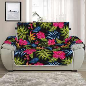 Tropical Bird Of Paradise Pattern Print Half Sofa Protector