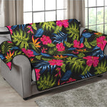 Tropical Bird Of Paradise Pattern Print Loveseat Protector